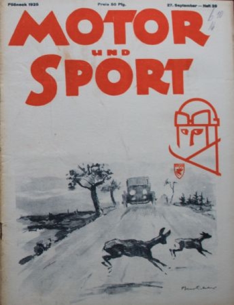 "Motor & Sport" Motor-Magazine Poessneck 1925 (0423)